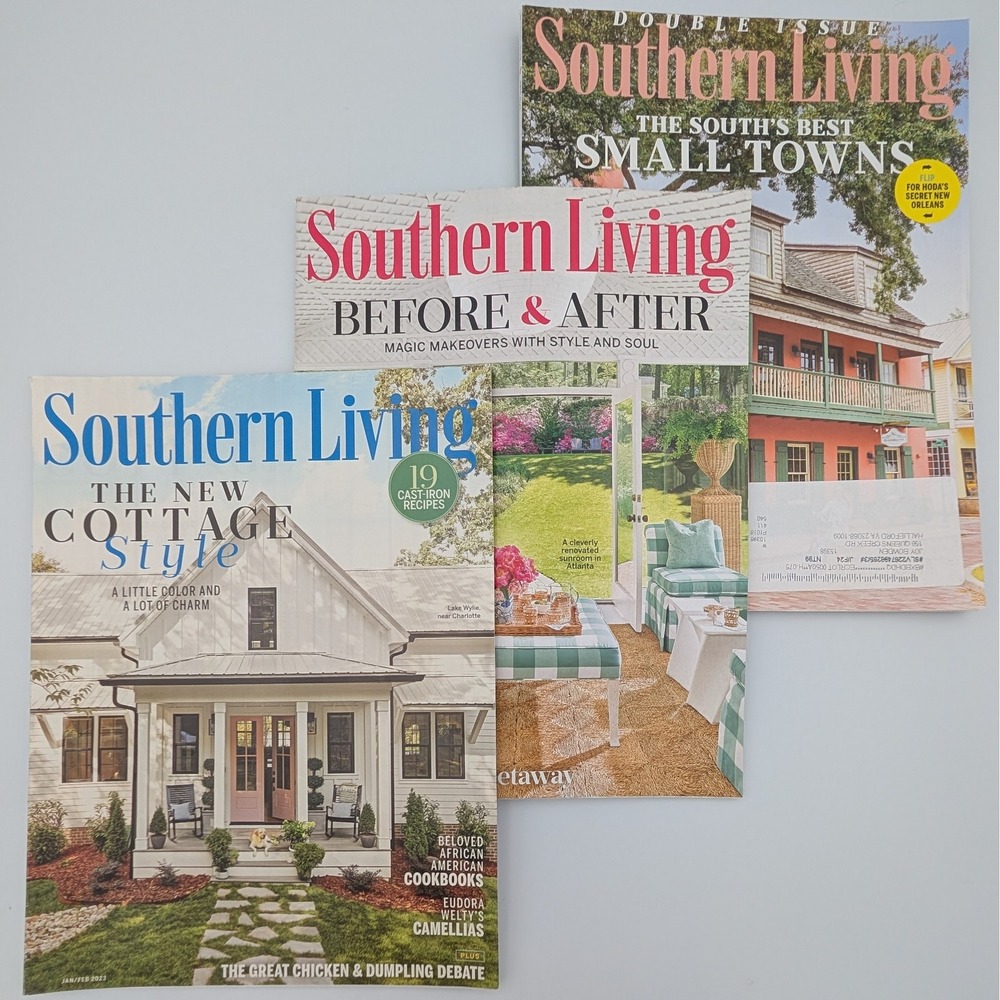 Southern Living Magazine 2023 Lot Jan Feb March April Home Decor Recipes Travel